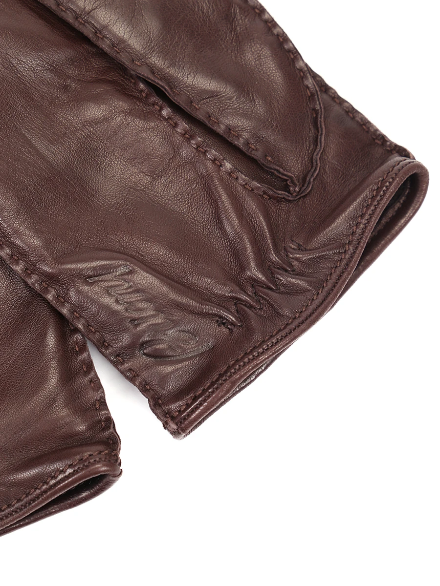 Перчатки кожаные BRIONI 05R20O/O4752/6102 Коричневый  Фото 3