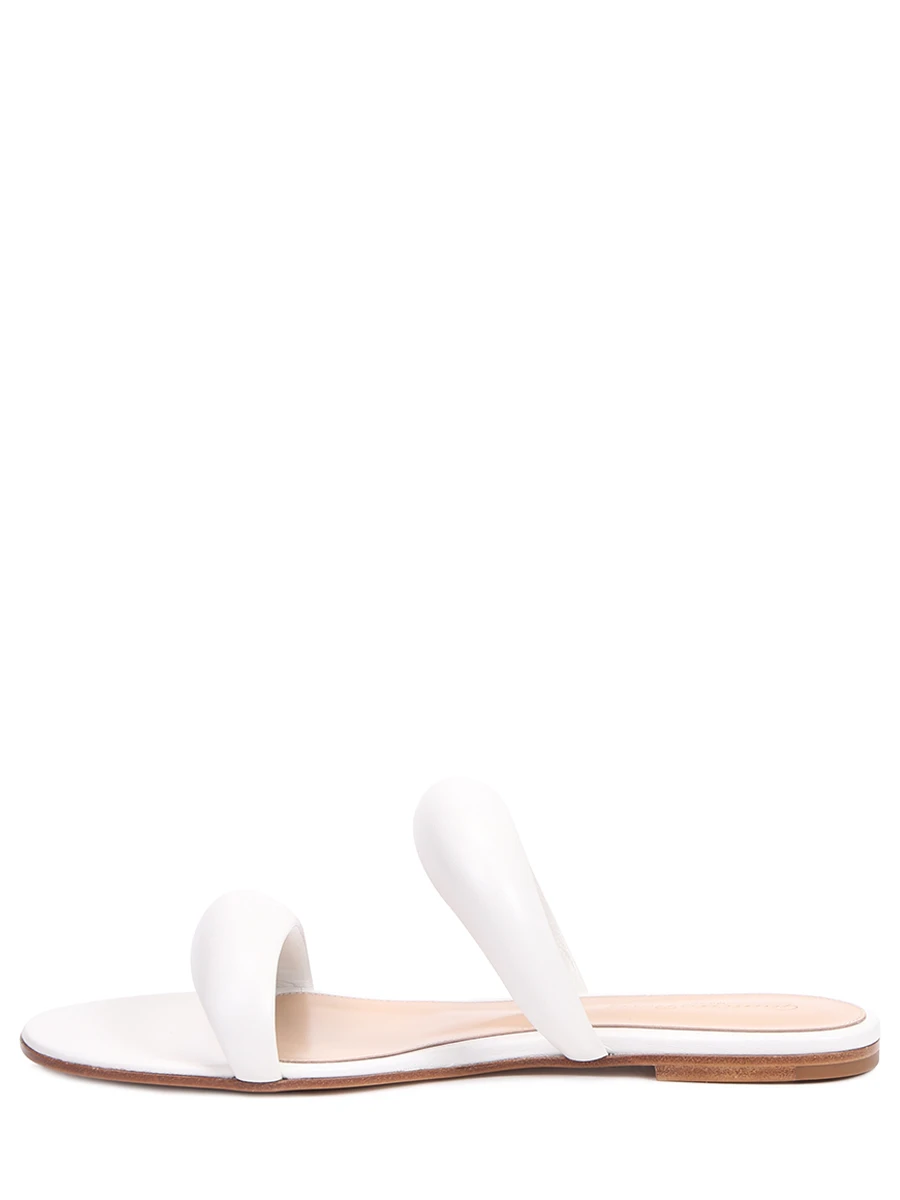 Шлепанцы кожаные Bijoux GIANVITO ROSSI G17210 05CUO NAP Белый  Фото 3