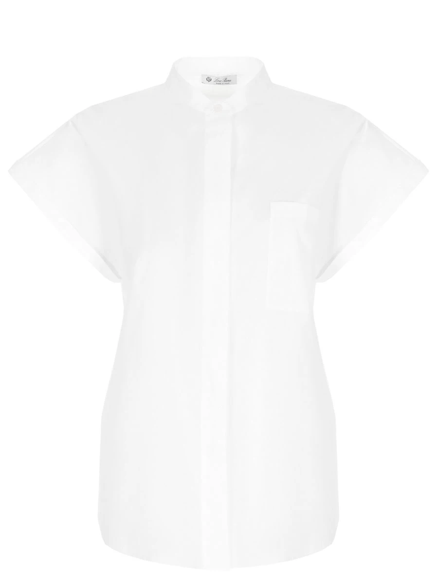 Рубашка хлопковая Elle LORO PIANA FAM0971 1000, размер 44, цвет белый - фото 1