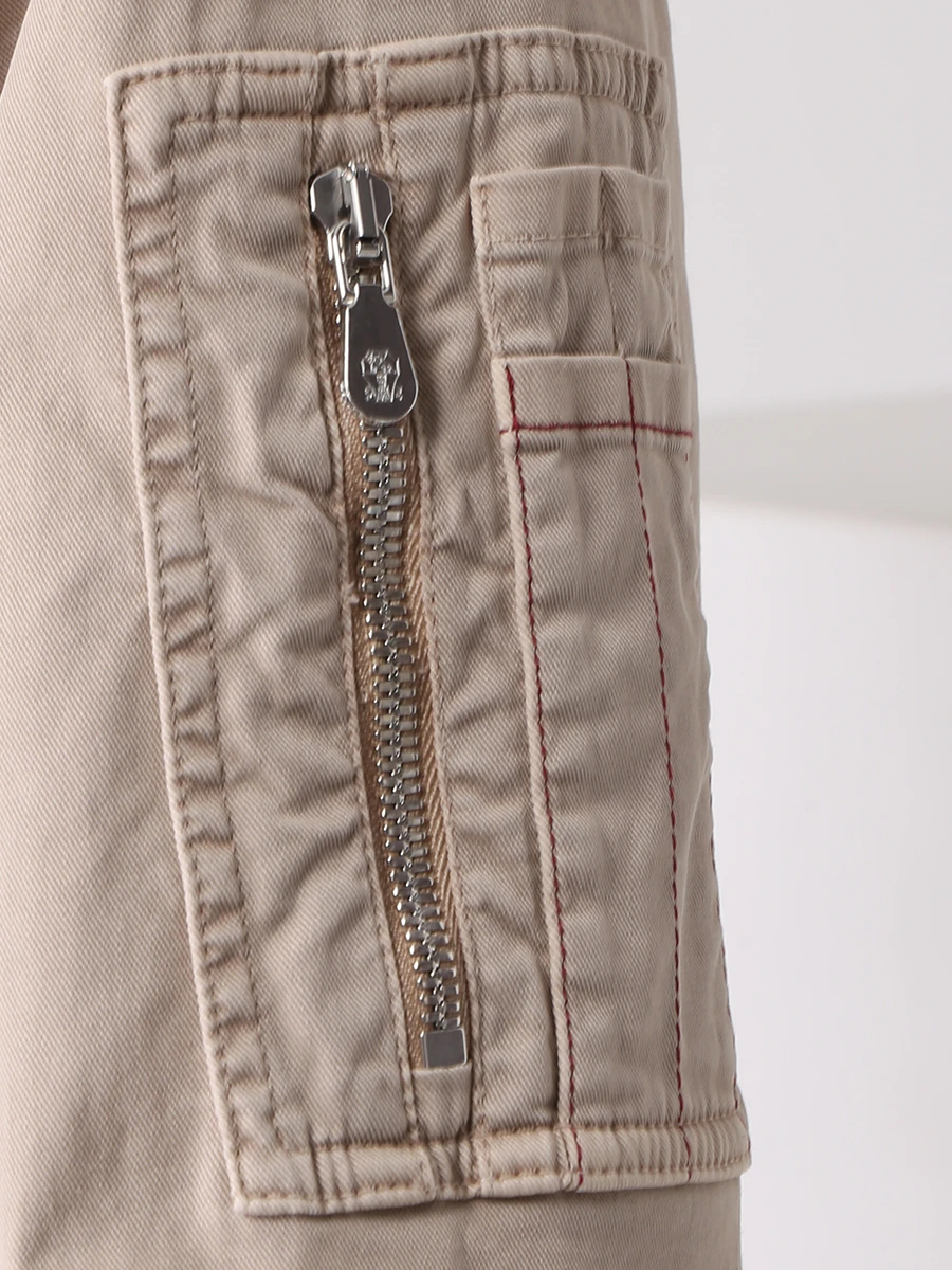 Бомбер хлопковый BRUNELLO CUCINELLI M289L6463 C6235 Бежевый  Фото 5