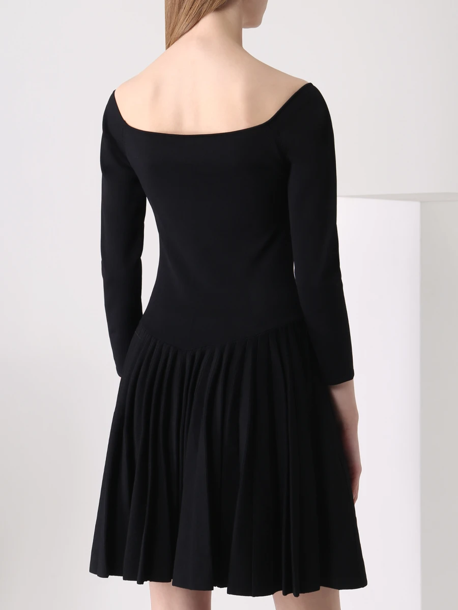 Платье из вискозы KHAITE 8761400/BLACK Черный  Фото 3