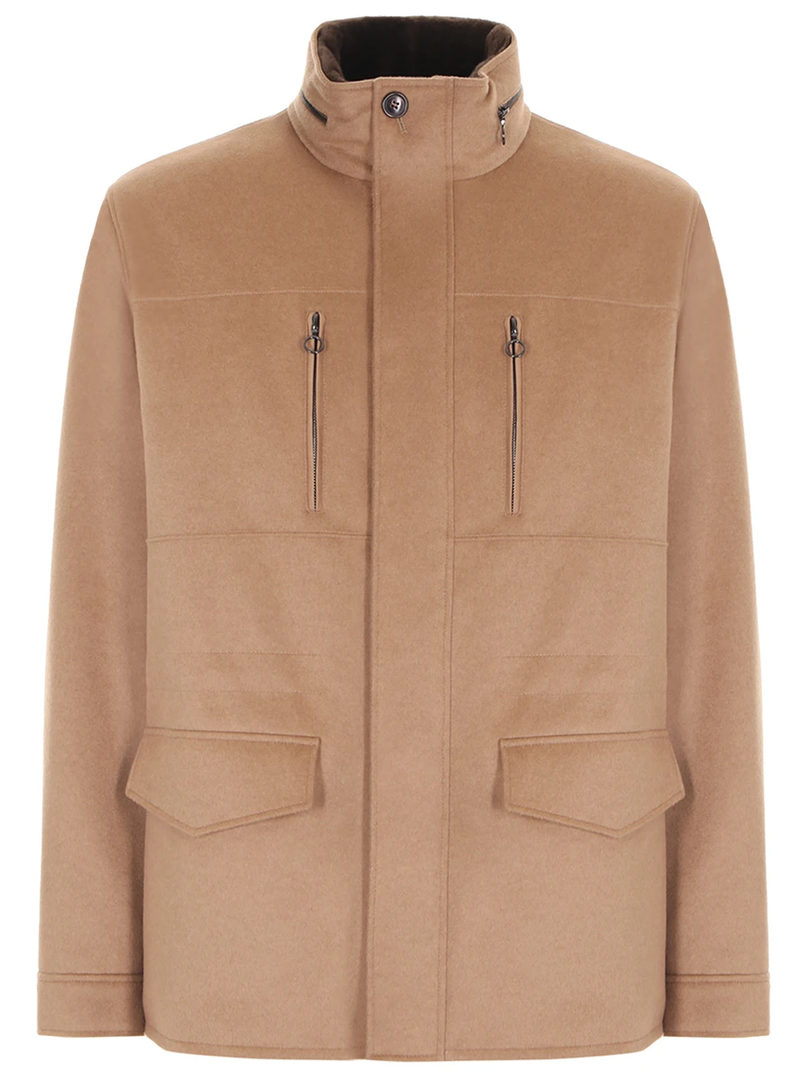 

Куртка кашемировая с мехом нутрии, Бежевый, 08601H9RB9600б CAMEL