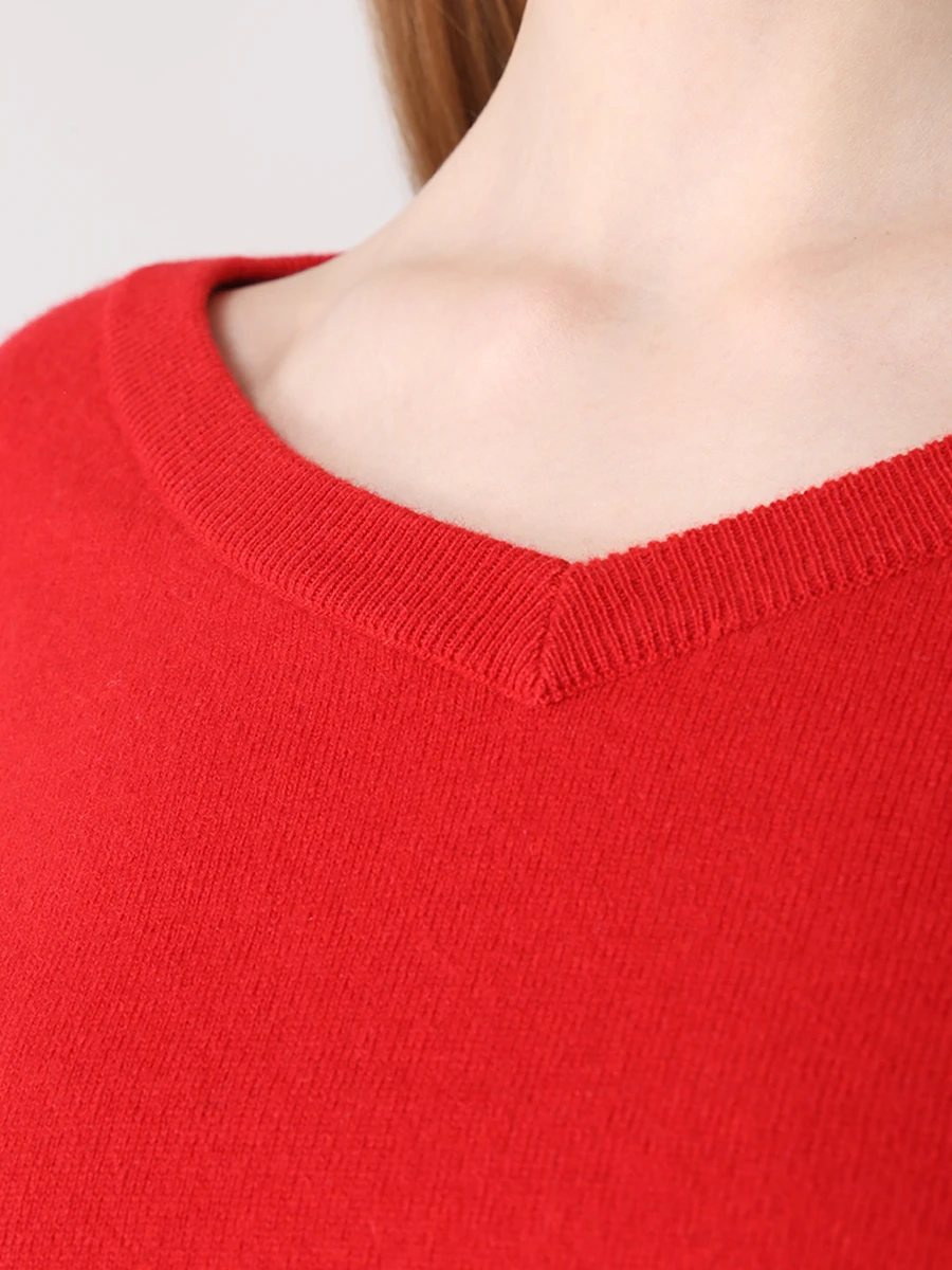 Пуловер кашемировый BRUNELLO CUCINELLI M12150132 C9539 Красный  Фото 5