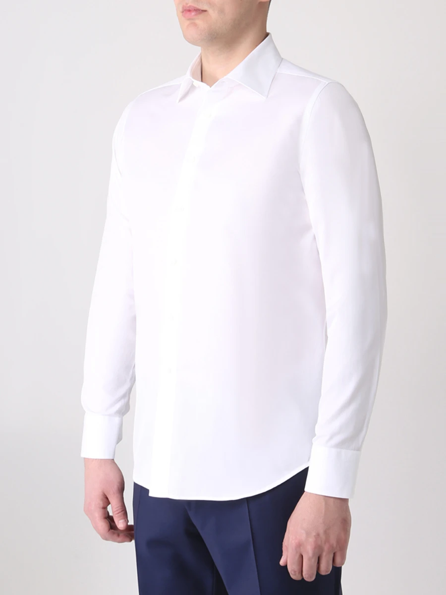 Рубашка Regular Fit хлопковая CANALI GA60135/01/705 Белый  Фото 4