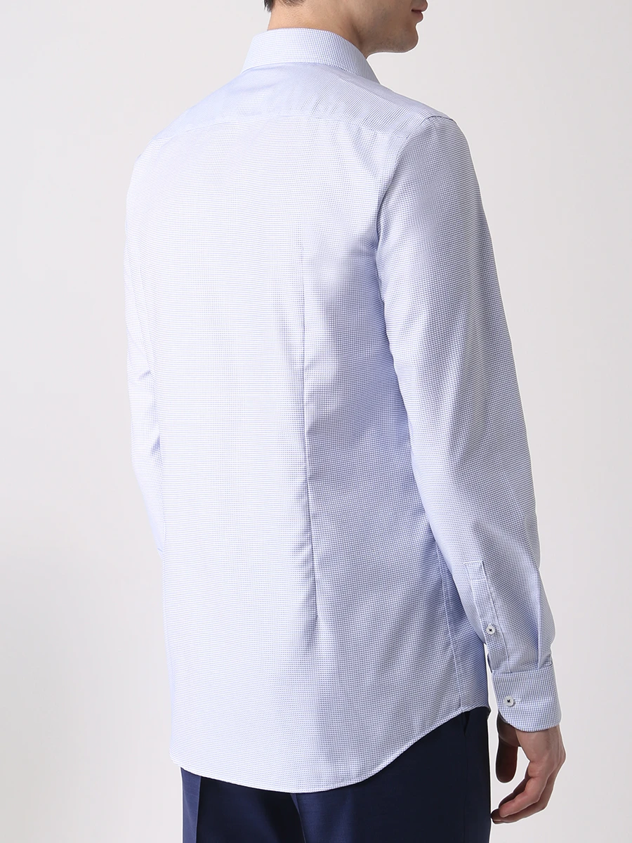 Рубашка Slim Fit хлопковая BOSS 50469435/450, размер 56, цвет голубой 50469435/450 - фото 3