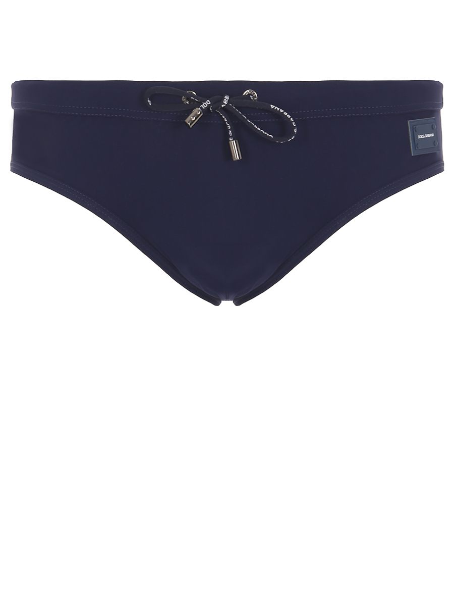 Плавки однотонные с логотипом DOLCE & GABBANA