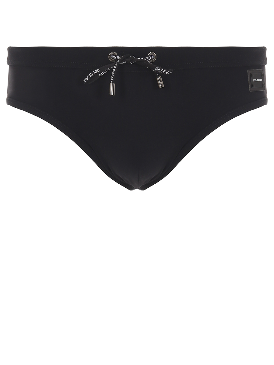 Плавки однотонные с логотипом DOLCE & GABBANA