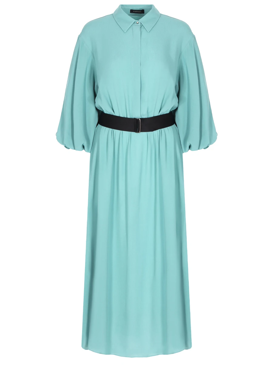 Платье из вискозы VASSA&CO V229213N-1667 C76 (170), размер 42, цвет бирюзовый V229213N-1667 C76 (170) - фото 1