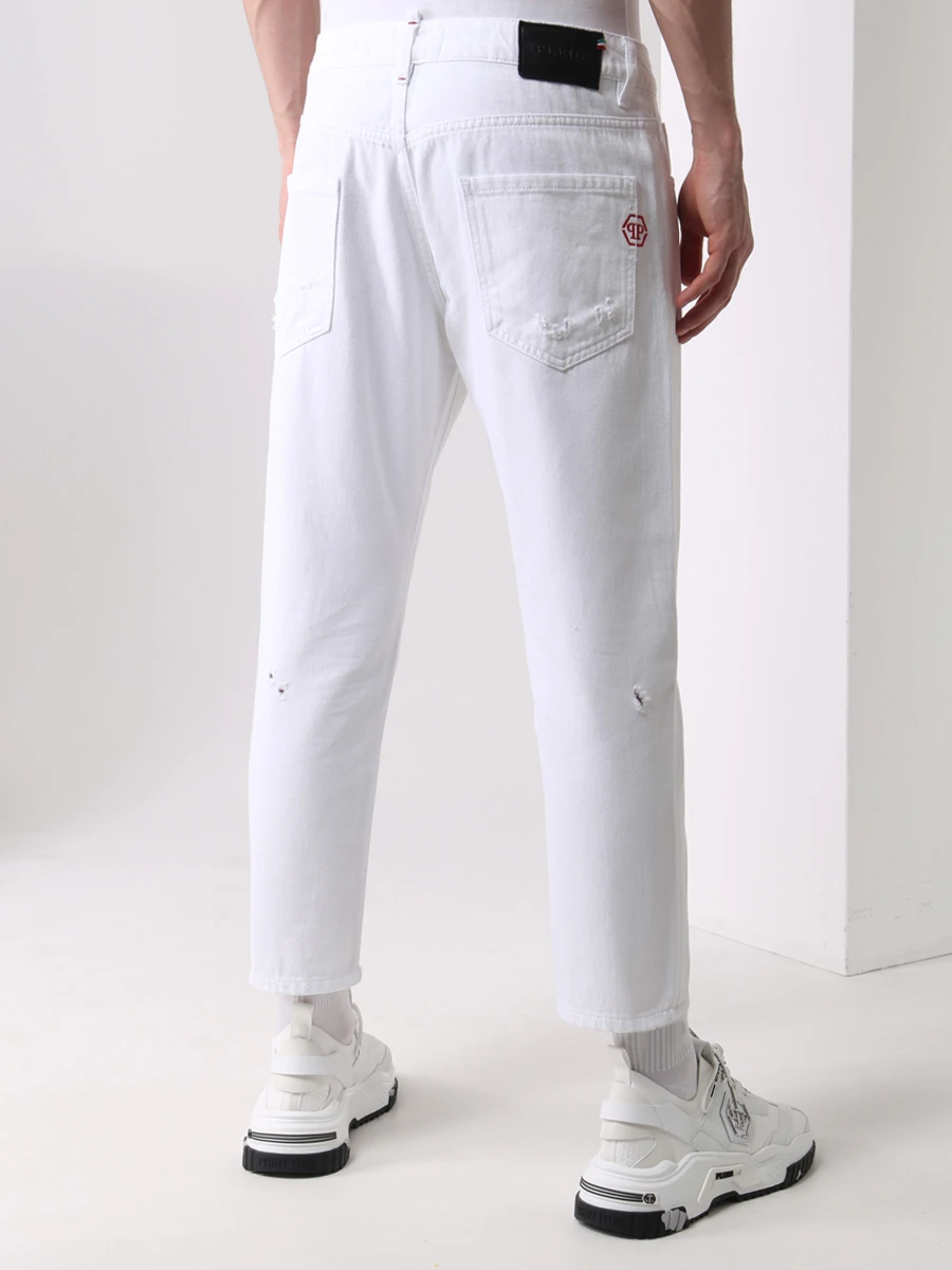 Джинсы хлопковые Straight Cut PHILIPP PLEIN MDT2777/01 белый Белый  Фото 3