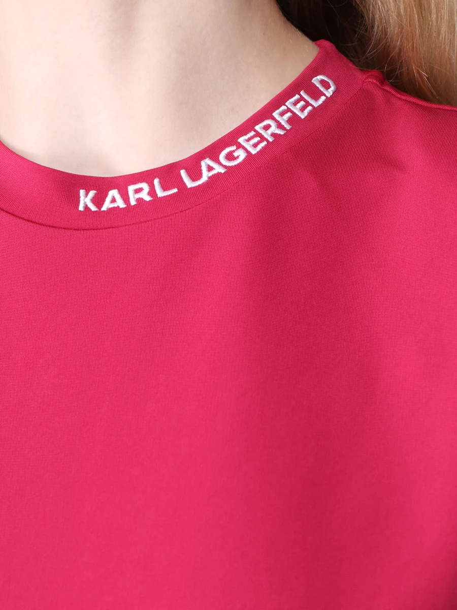 Платье из вискозы KARL LAGERFELD 220w1353 Розовый  Фото 5
