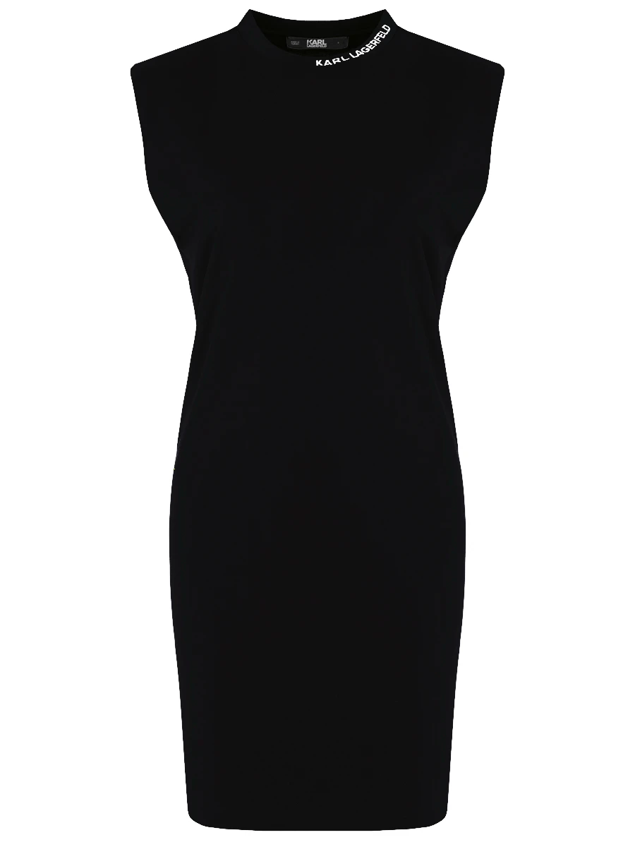 Платье из вискозы KARL LAGERFELD 220w1353, размер 42, цвет черный - фото 1