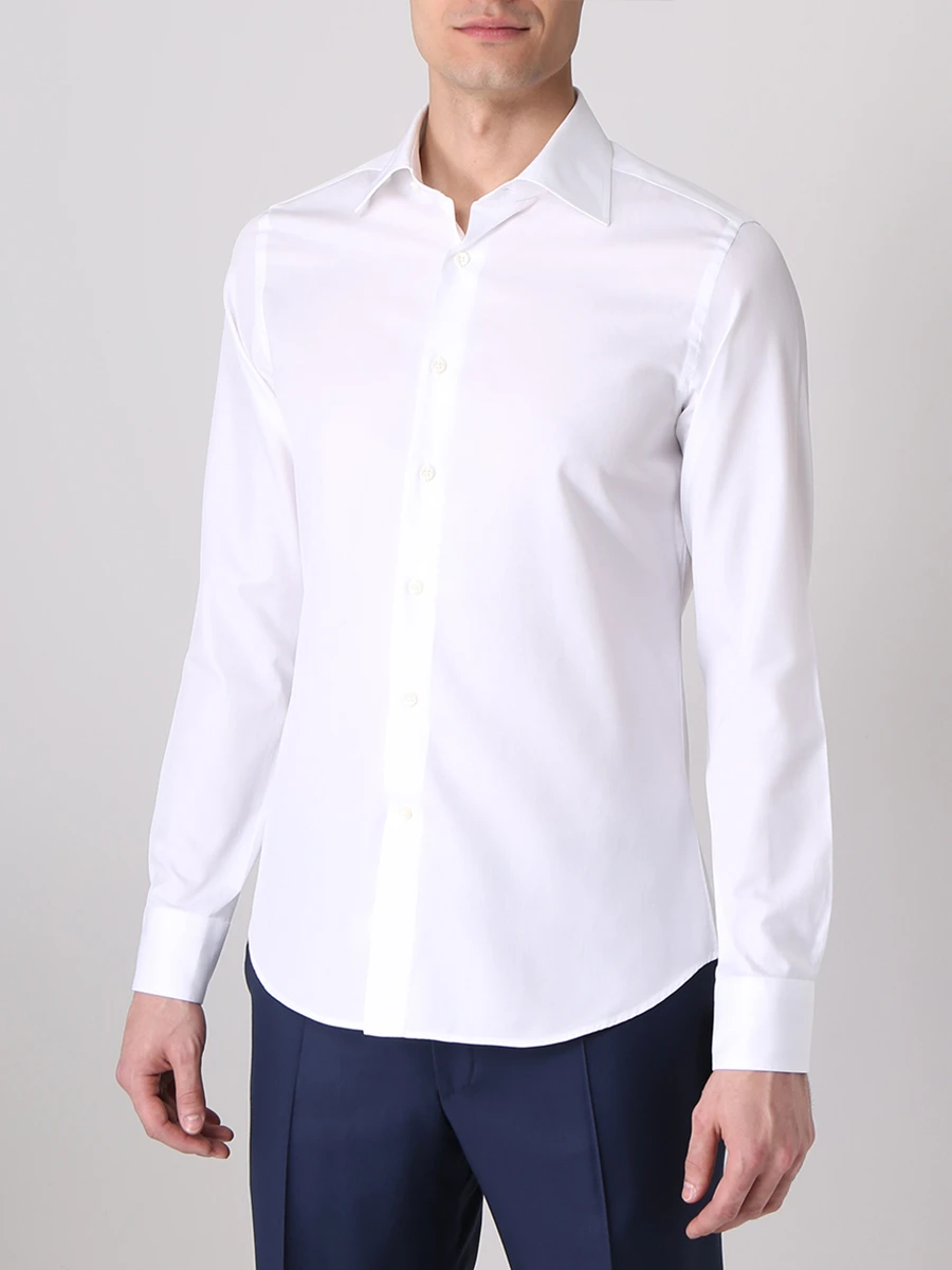 Рубашка Slim Fit хлопковая CANALI GA60135/01/X05, размер 48, цвет белый GA60135/01/X05 - фото 4