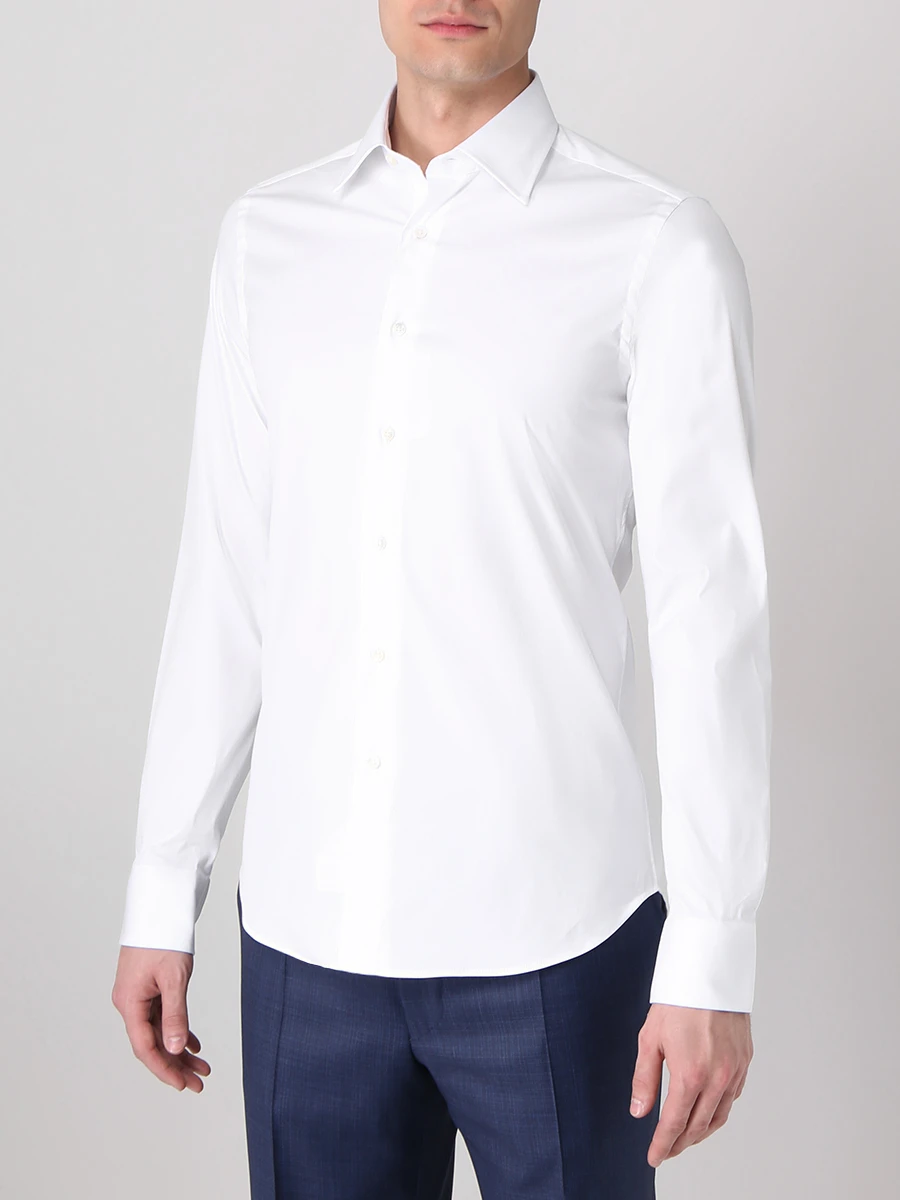 Рубашка Slim Fit хлопковая CANALI GA01222/001/X05, размер 50, цвет белый GA01222/001/X05 - фото 4