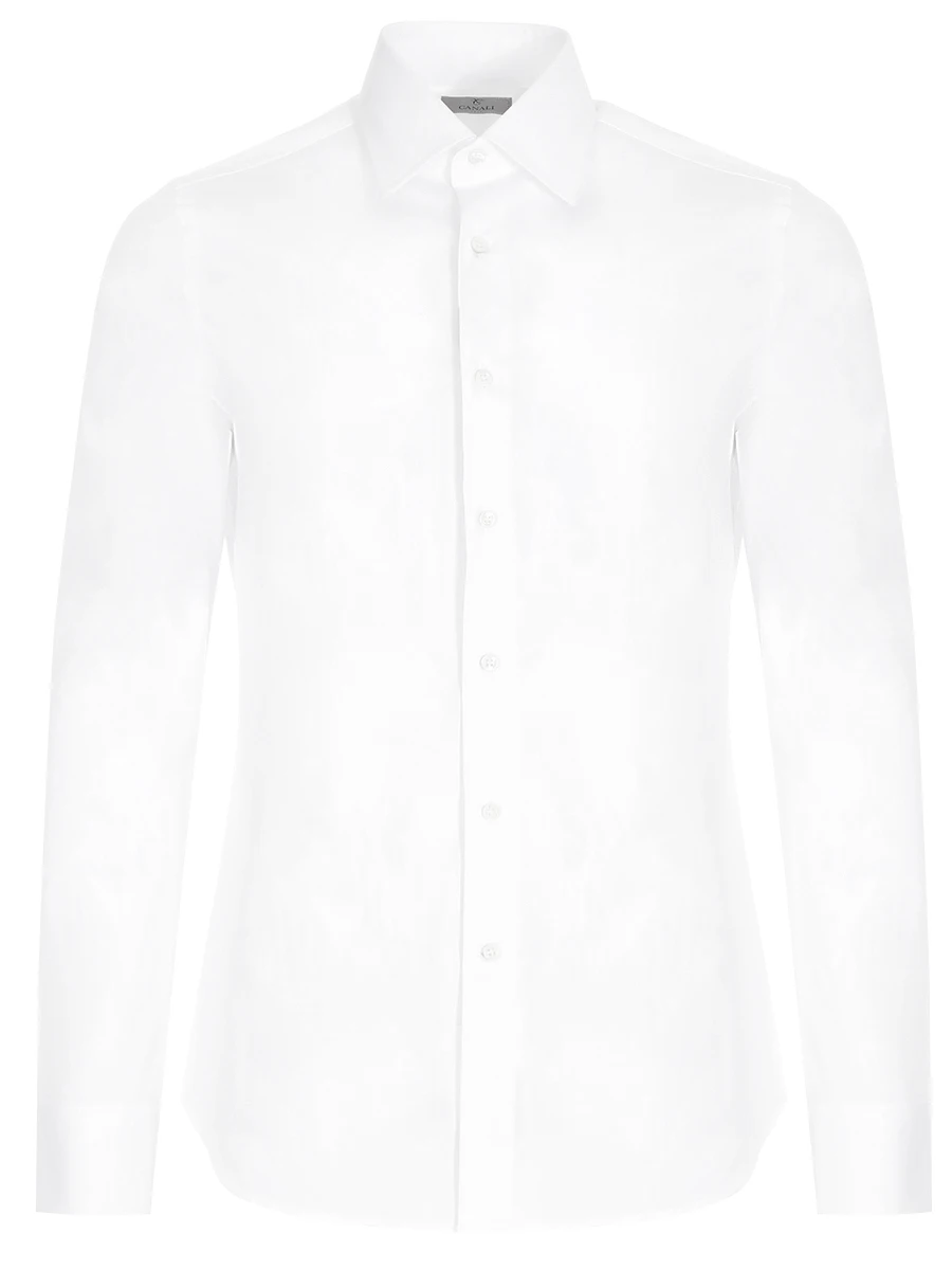 Рубашка Slim Fit хлопковая CANALI GA01222/001/X05, размер 50, цвет белый GA01222/001/X05 - фото 1