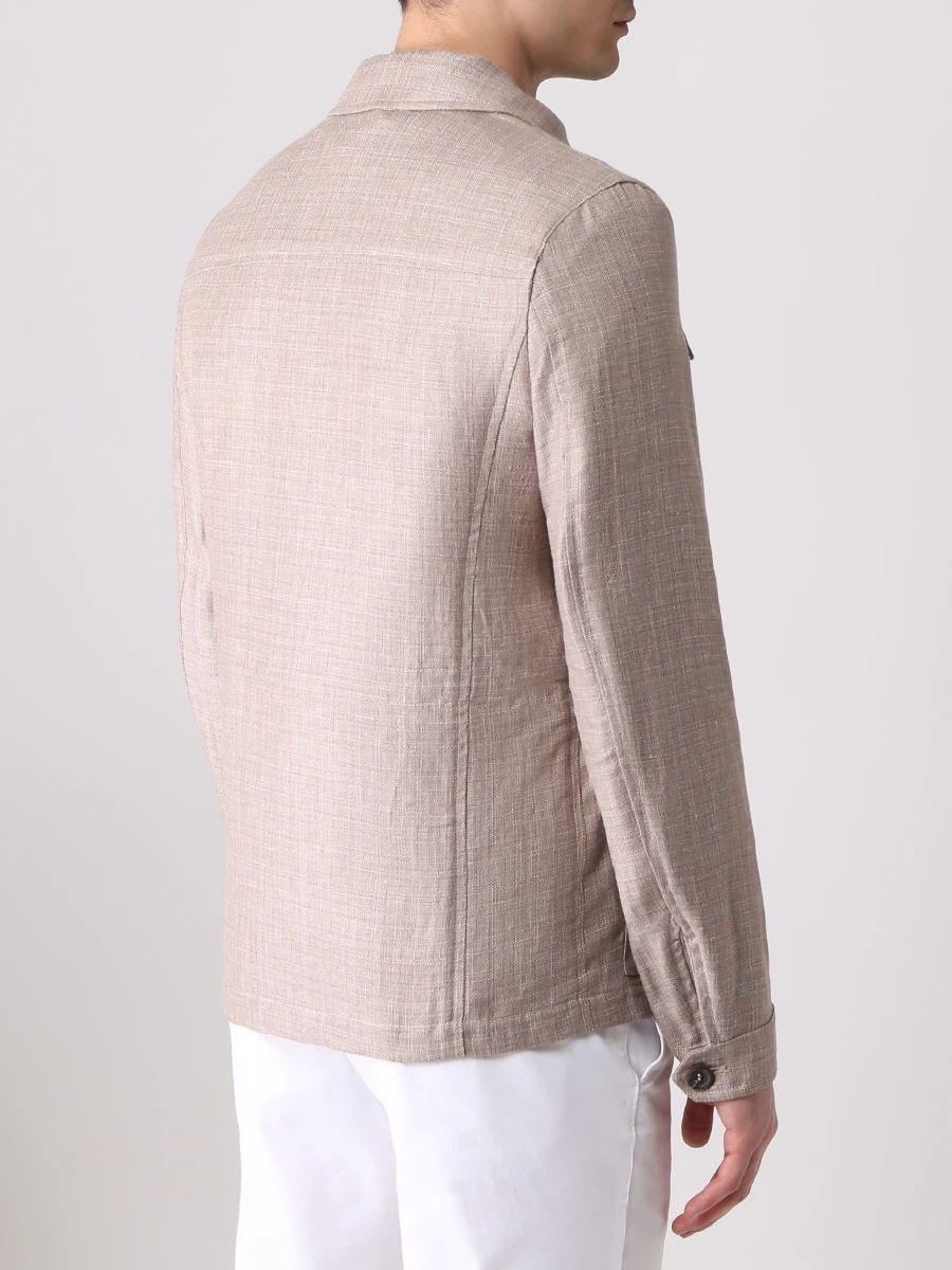 Куртка льняная CANALI SG02368/701/O30347 Бежевый  Фото 3