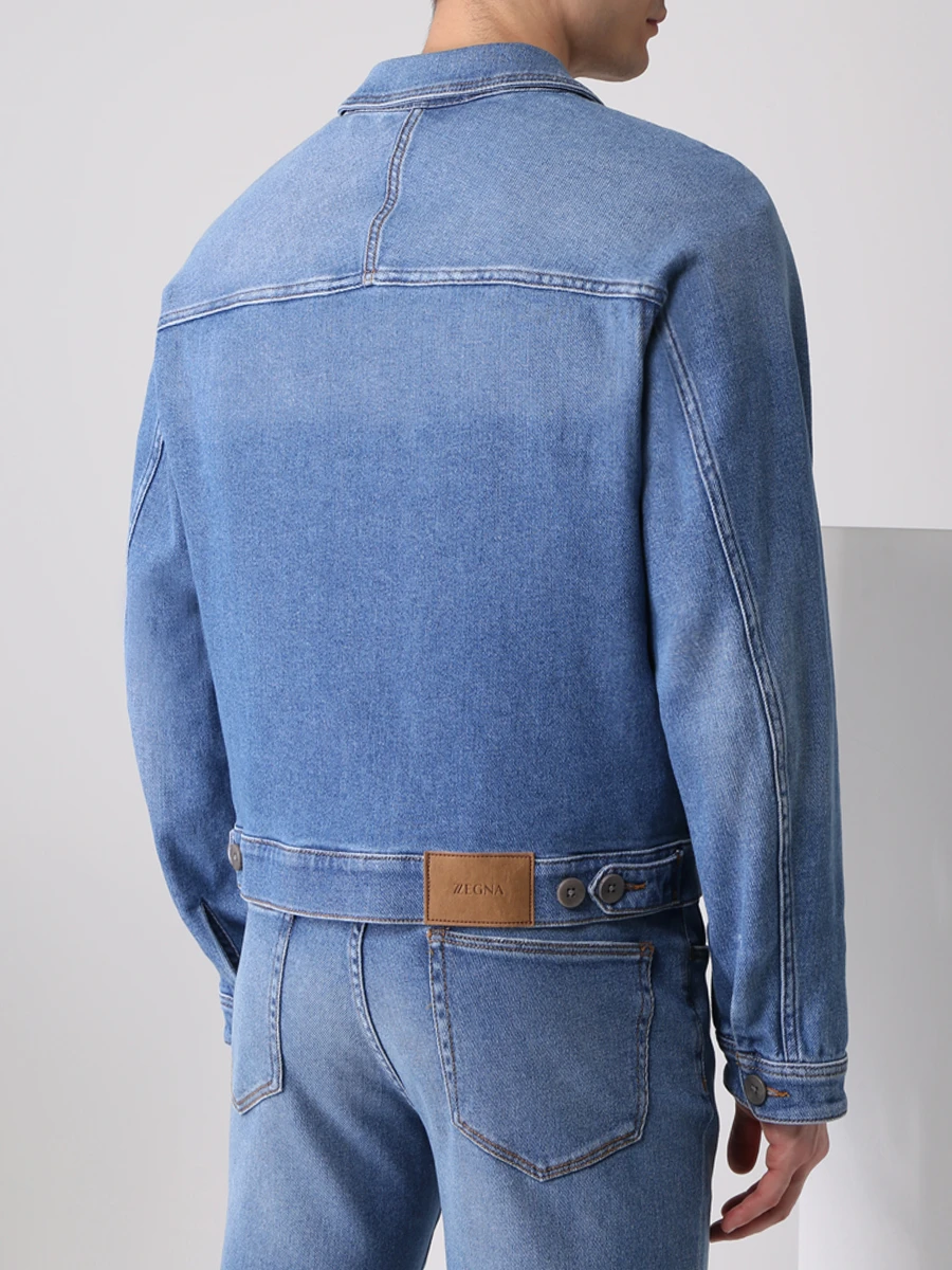 Куртка джинсовая ZEGNA VZ766-ZZGY80 B04 Голубой  Фото 3