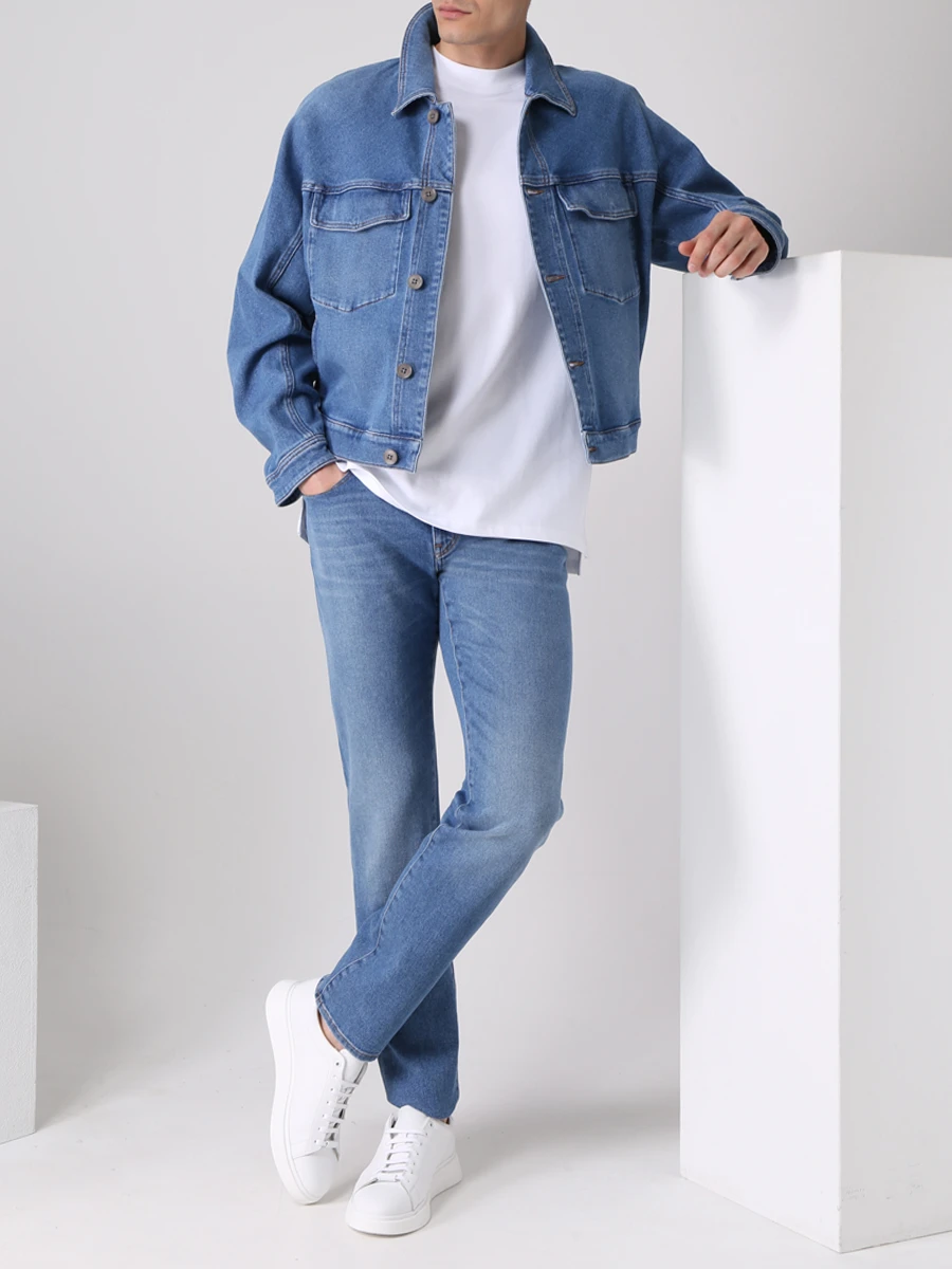 Куртка джинсовая ZEGNA VZ766-ZZGY80 B04 Голубой  Фото 2