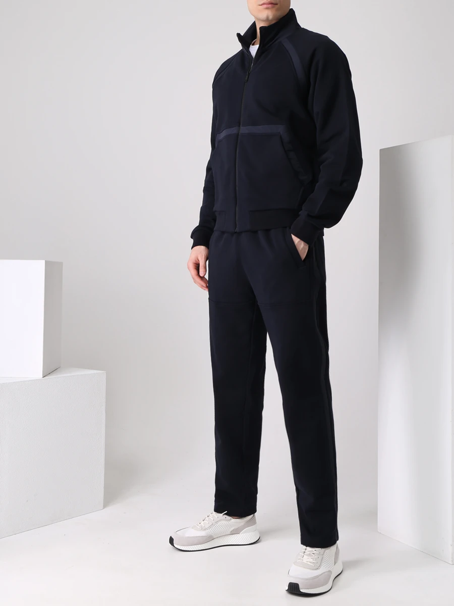 Костюм спортивный хлопковый ZEGNA VZ458-ZZ834/VZ458-ZZP34 B09 Синий  Фото 2