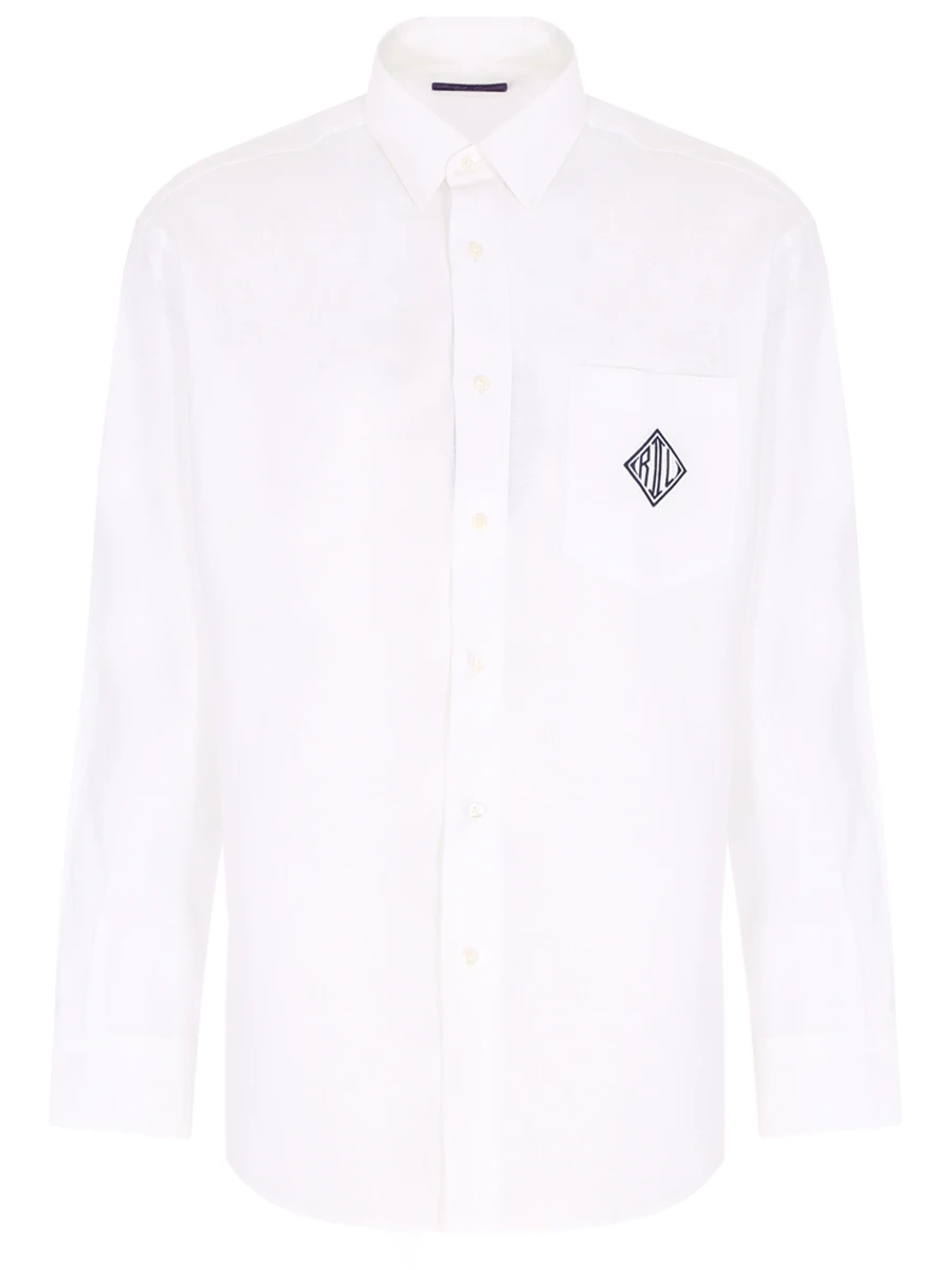 Рубашка Regular Fit льняная RALPH LAUREN 790866392001, размер 52, цвет белый - фото 1