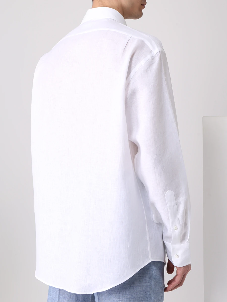Рубашка Regular Fit льняная RALPH LAUREN 790866392001, размер 52, цвет белый - фото 3
