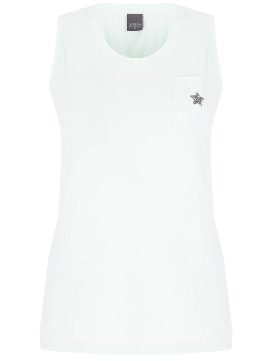 Топ хлопковый LORENA ANTONIAZZI P2258TS21A/9999/801 Зеленый 
