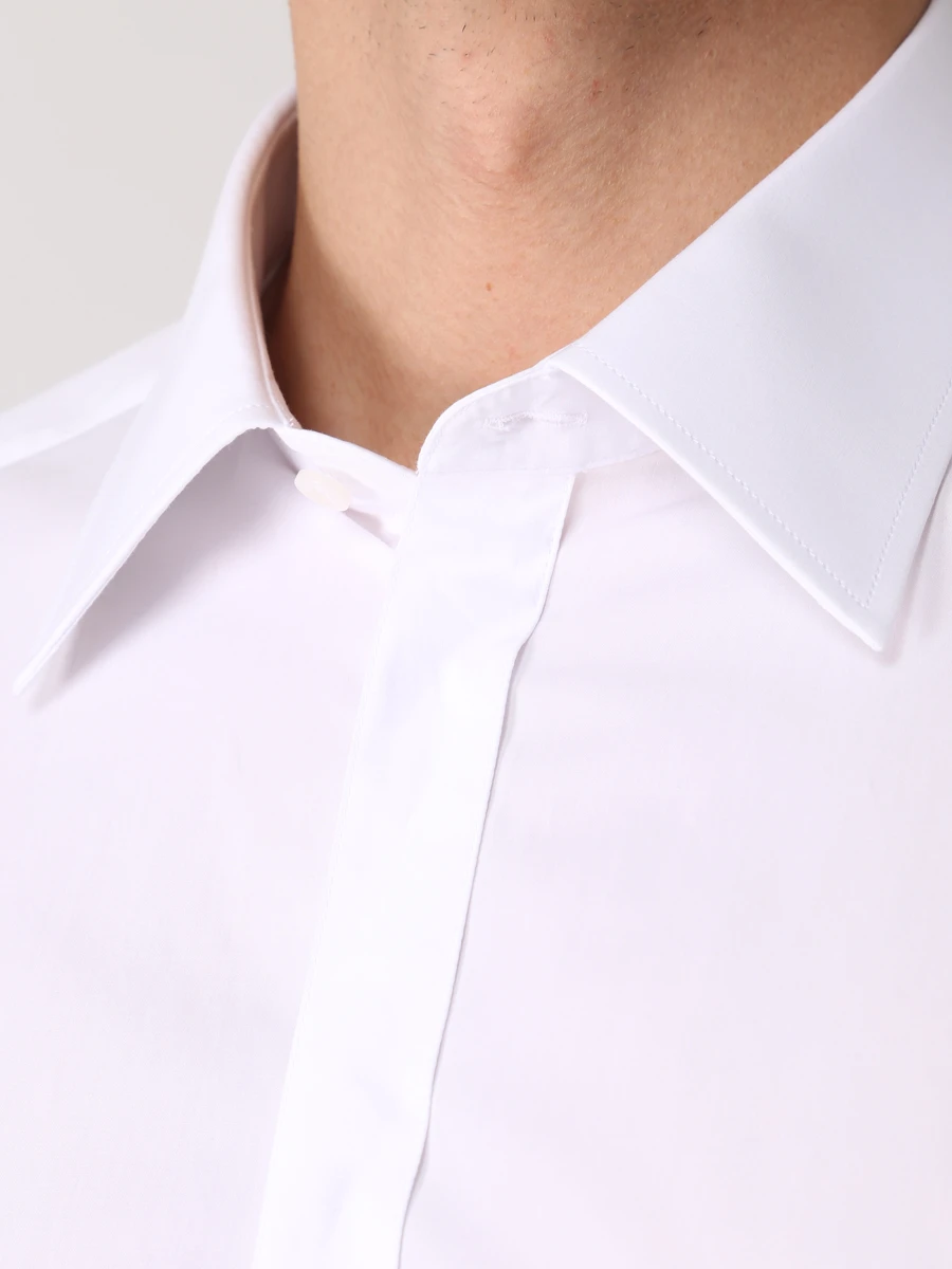 Рубашка Regular Fit хлопковая DOLCE & GABBANA G5FT0T FU5T9 W0800 Белый  Фото 5