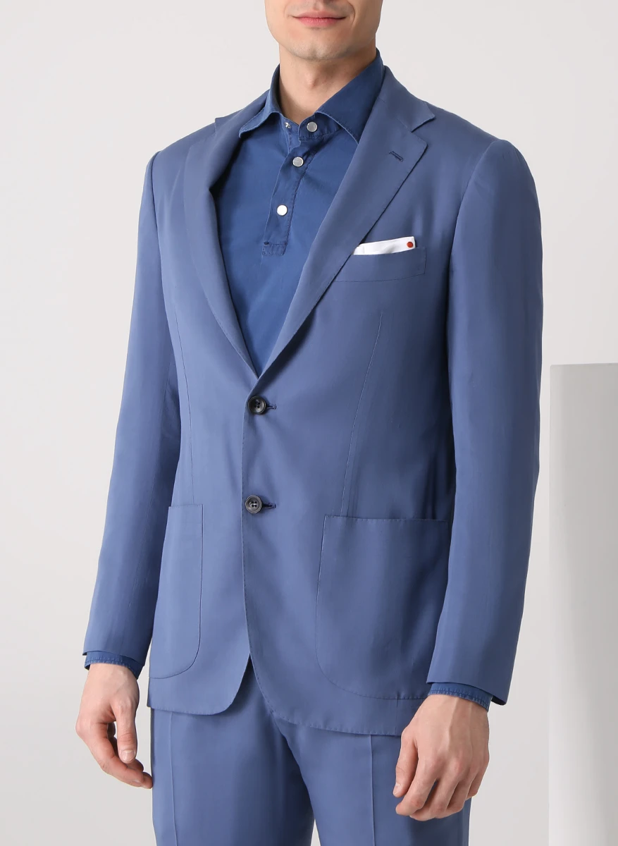 Костюм однотонный KITON UA81K0666A05000 Голубой  Фото 4