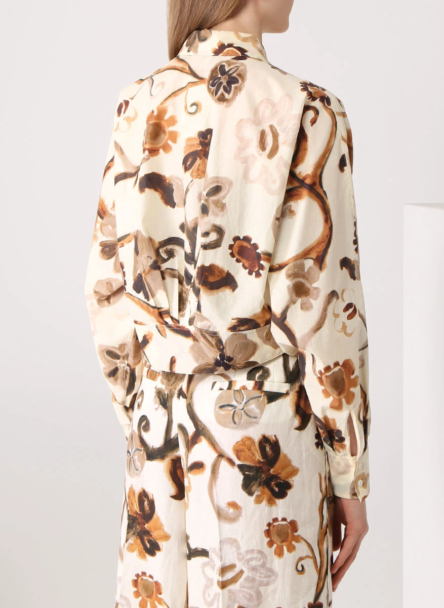 Блуза хлопковая с принтом DOROTHEE SCHUMACHER 648803/077, размер 42 648803/077 - фото 3