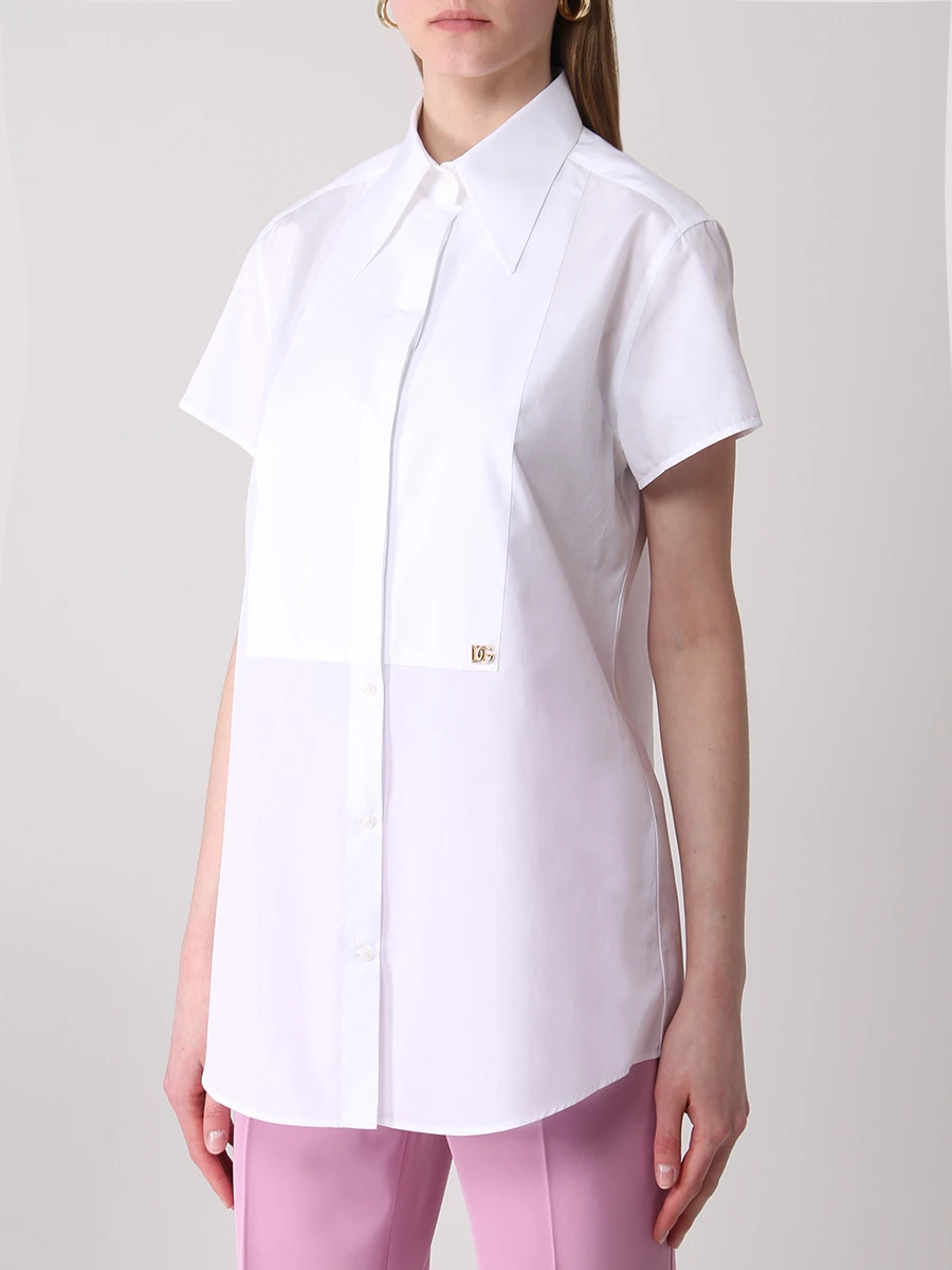 Рубашка хлопковая DOLCE & GABBANA F5P64T FU5TI W0800 Белый  Фото 4