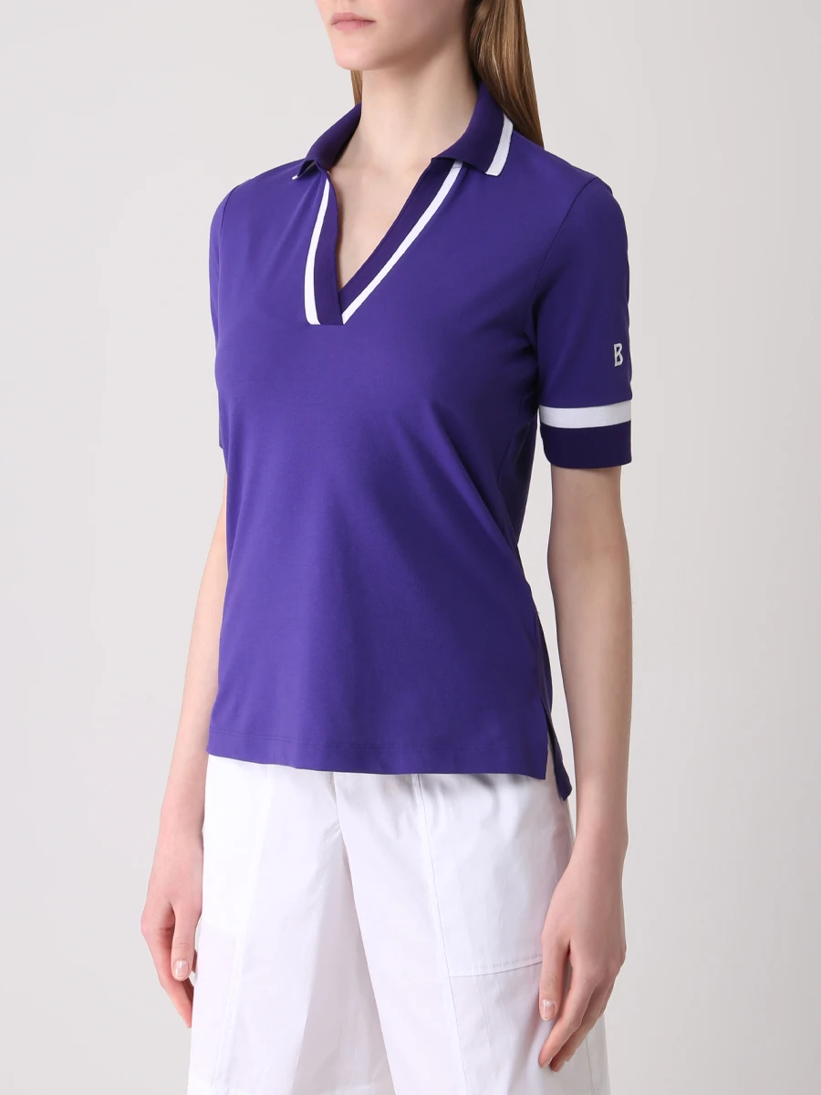 Поло хлопковое BOGNER 51622789/684 Фиолетовый  Фото 4