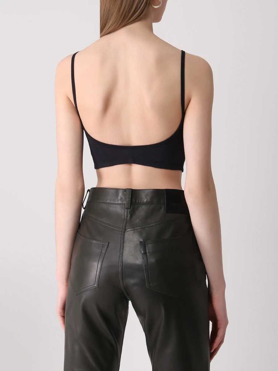Топ из вискозы Le Haut Melo JACQUEMUS 22E221TO009-1026 Черный  Фото 3