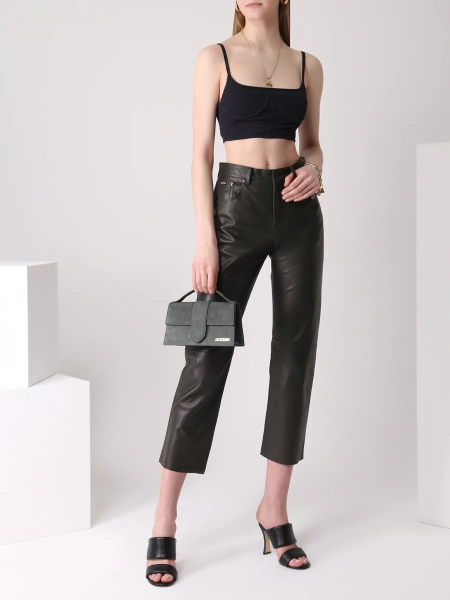 Топ из вискозы Le Haut Melo JACQUEMUS 22E221TO009-1026 Черный  Фото 2