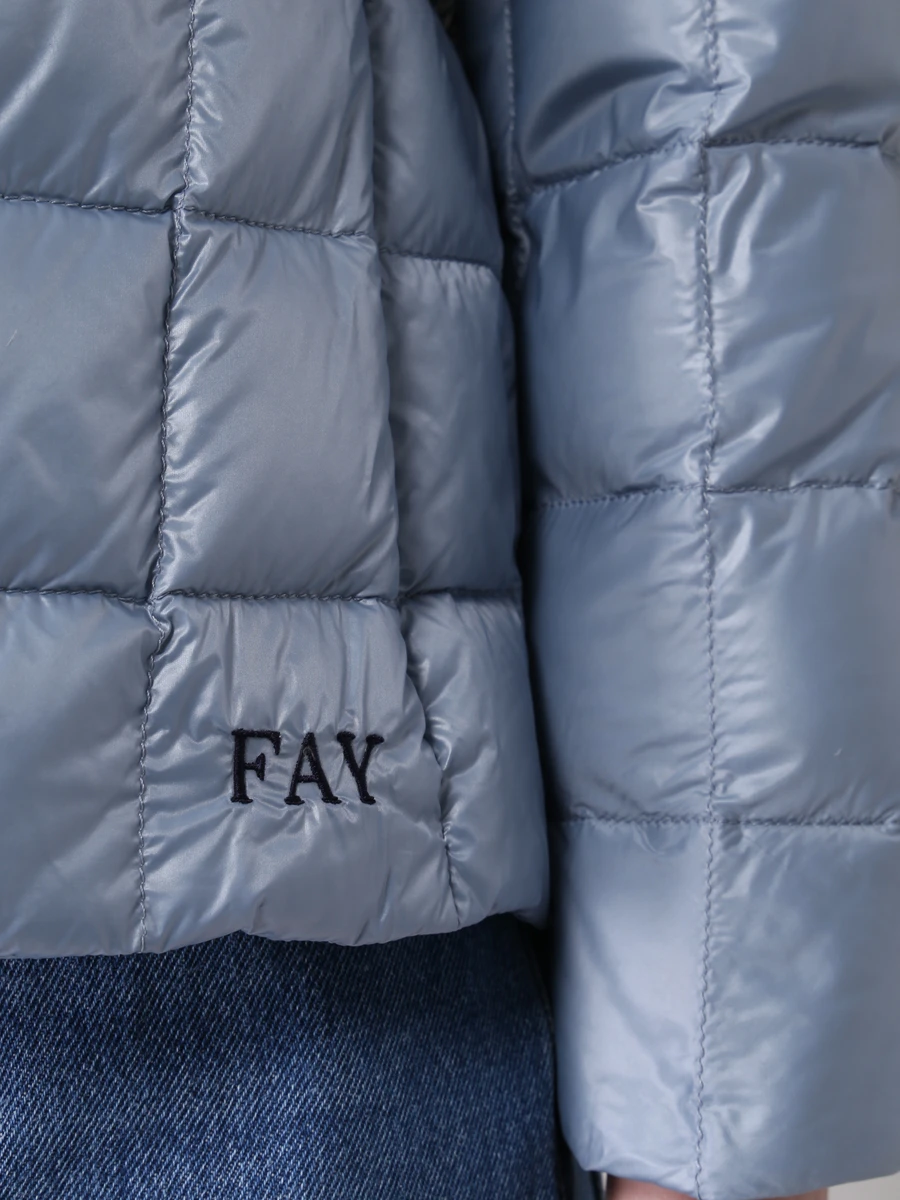 Пуховик стеганый FAY NAW32443440ICIU005 Голубой  Фото 5