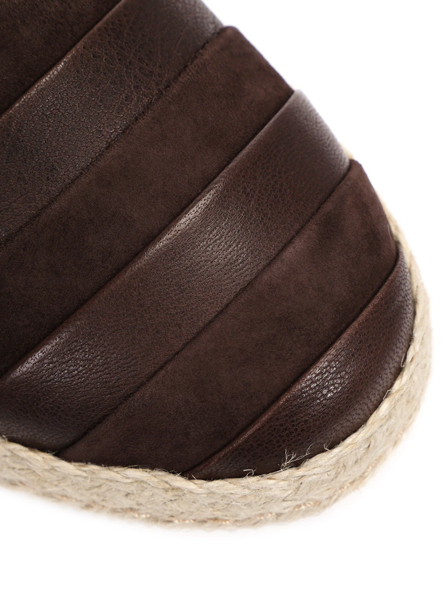Эспадрильи кожаные FRANCESCHETTI 0284009 Коричневый  Фото 5