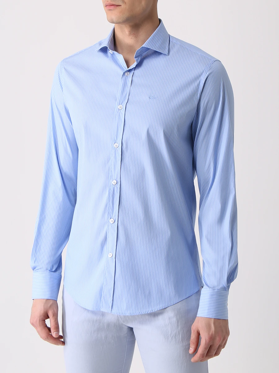 Рубашка Regular Fit хлопковая PAUL & SHARK 22413024J/009, размер 54, цвет голубой 22413024J/009 - фото 4