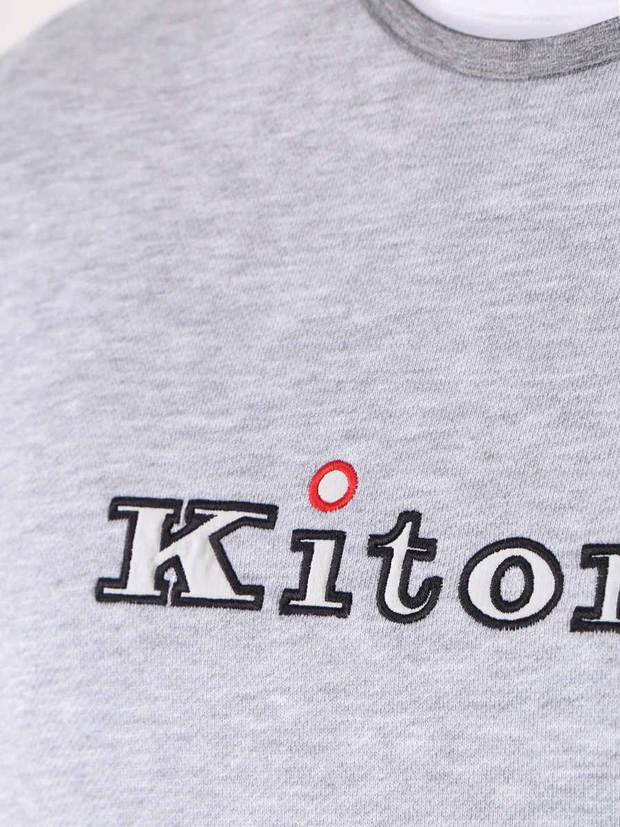 Толстовка хлопковая KITON UW1136V0842A01001 Серый  Фото 5