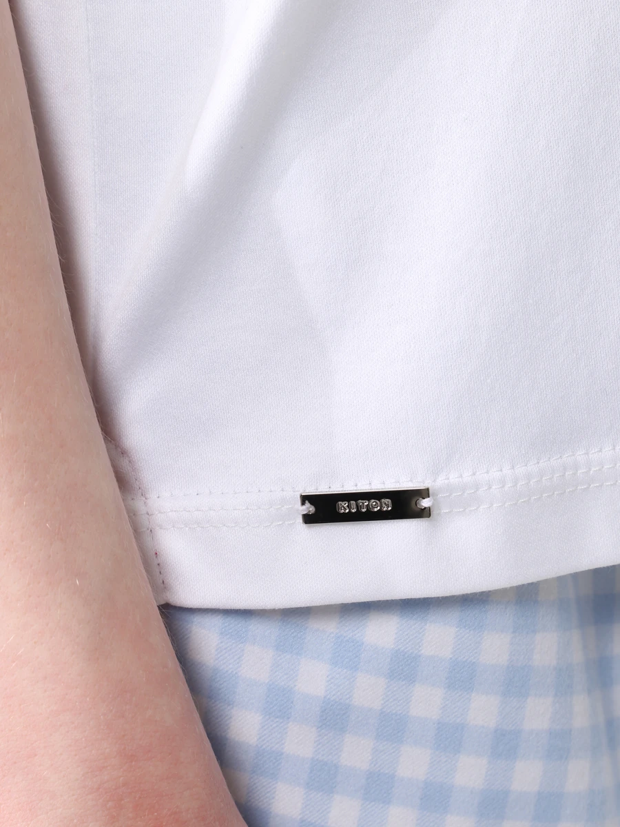 Футболка хлопковая KITON D53450H080510100A Белый  Фото 5