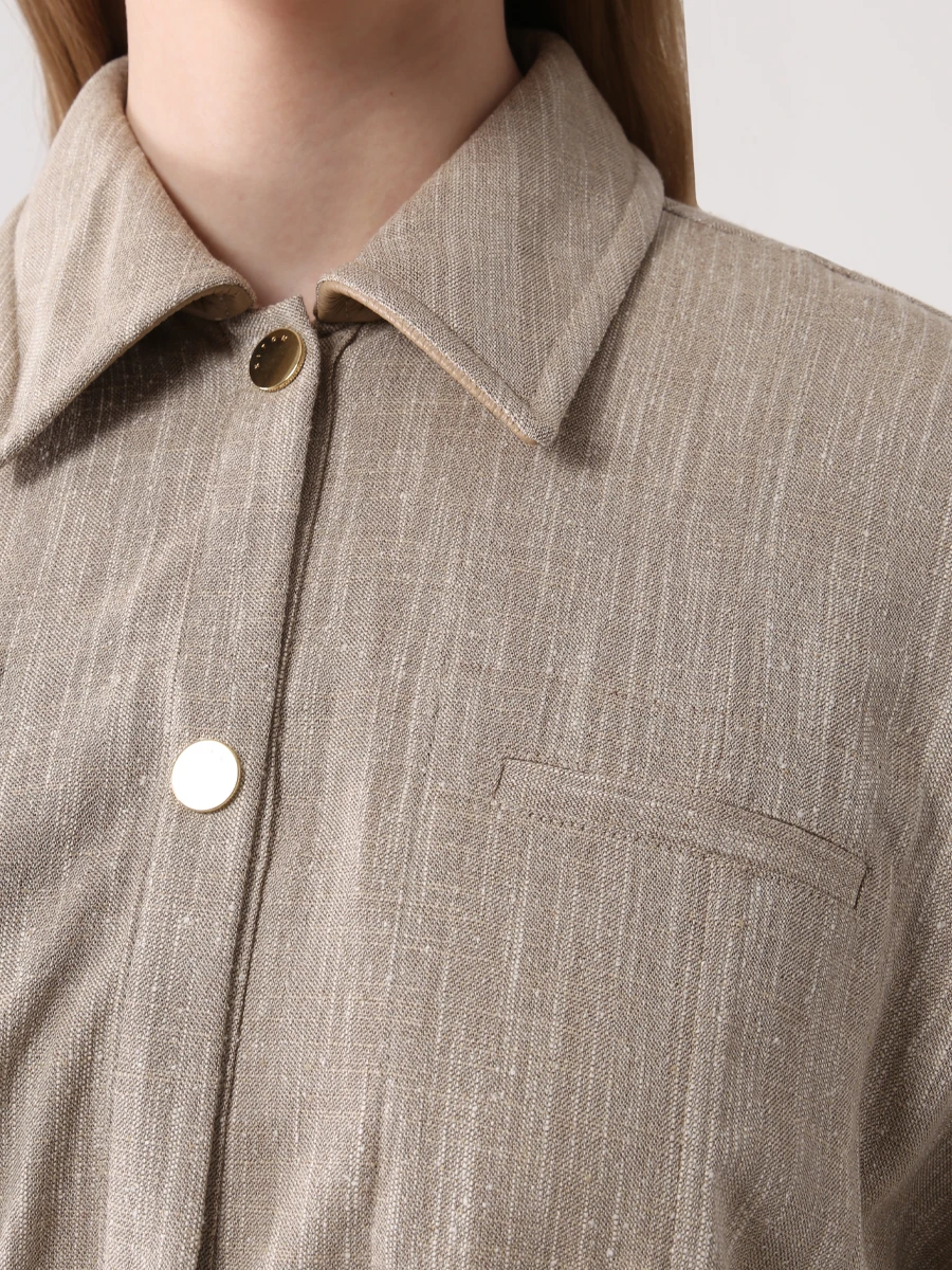 Куртка с кулиской KITON D53459K0909A02007 Бежевый  Фото 5