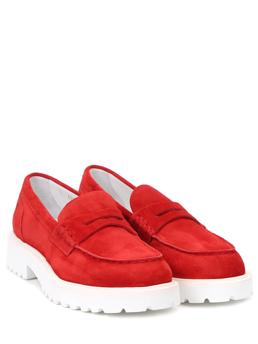 

Лоферы замшевые, Красный, 8572