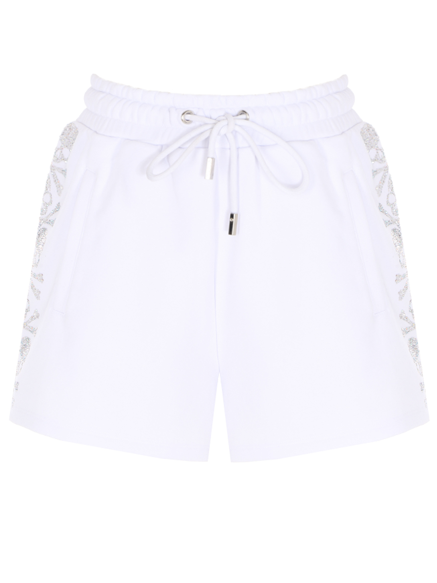 Шорты хлопковые со стразами PHILIPP PLEIN