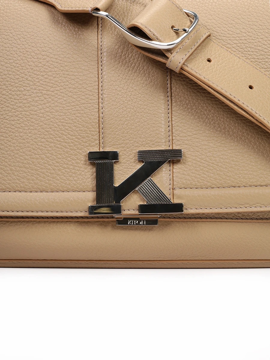 Сумка кожаная KITON DKIRAX04R812100A Бежевый  Фото 4