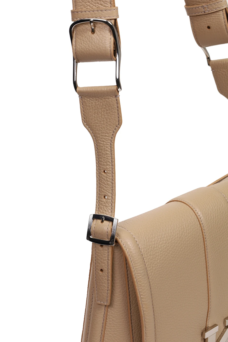 Сумка кожаная KITON DKIRAX04R812100A Бежевый  Фото 5