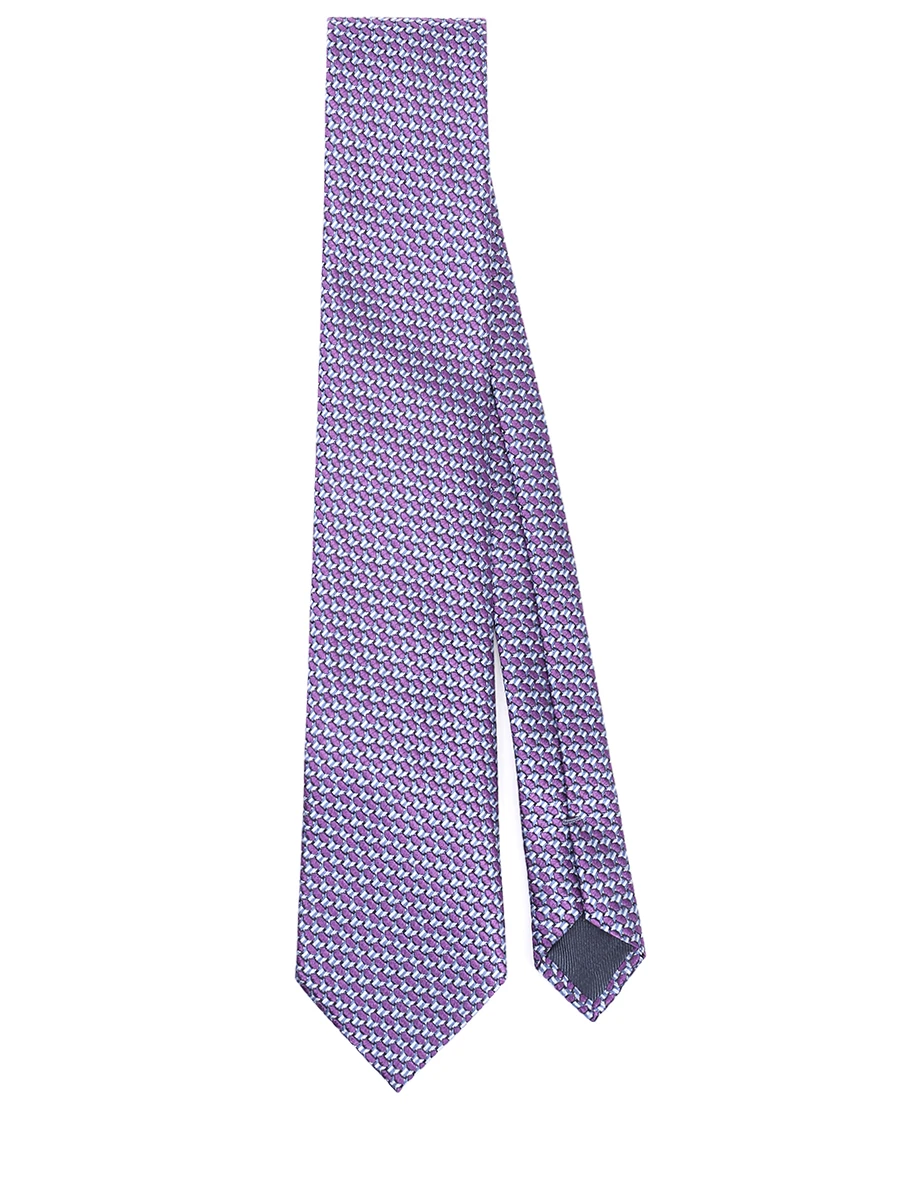 Галстук шелковый с принтом ZEGNA Z3E31T 1L8 PU1 Принт  Фото 2