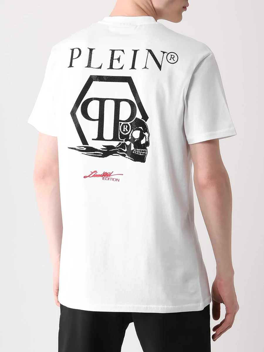 Футболка хлопковая PHILIPP PLEIN UTK0178/01 Белый  Фото 3