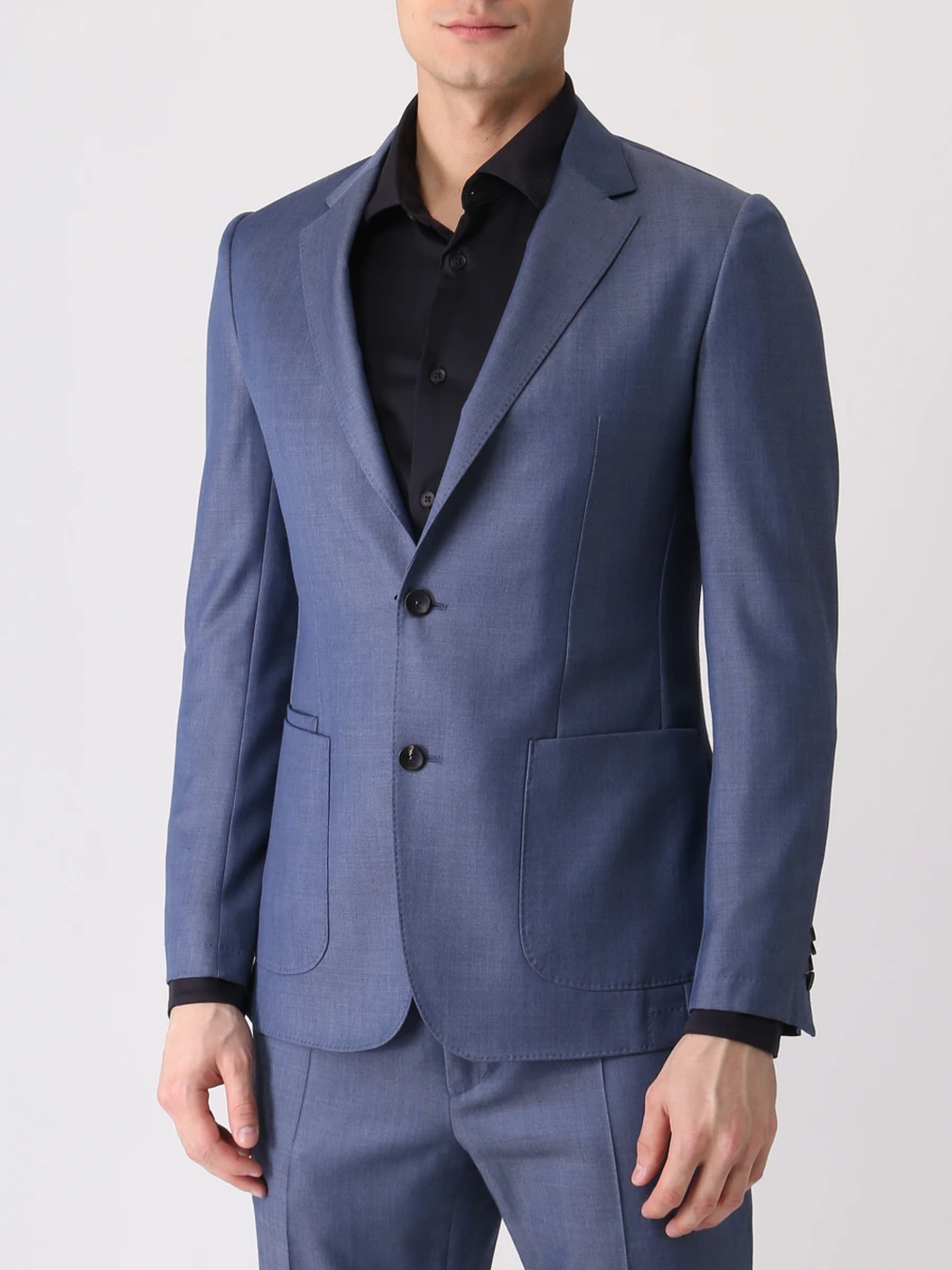 Костюм шерстяной ZEGNA 325706 2X7YGW Голубой  Фото 4