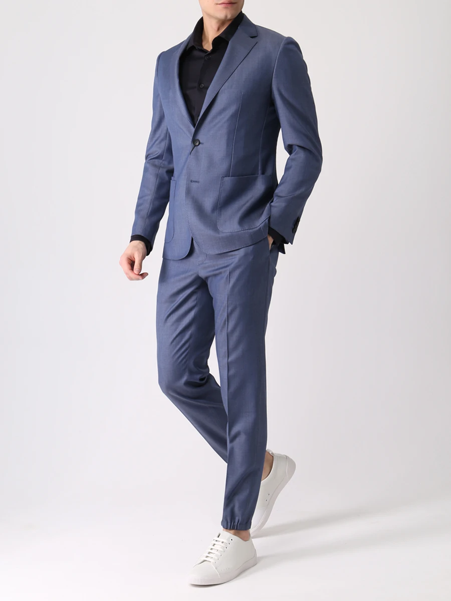 Костюм шерстяной ZEGNA 325706 2X7YGW Голубой  Фото 2