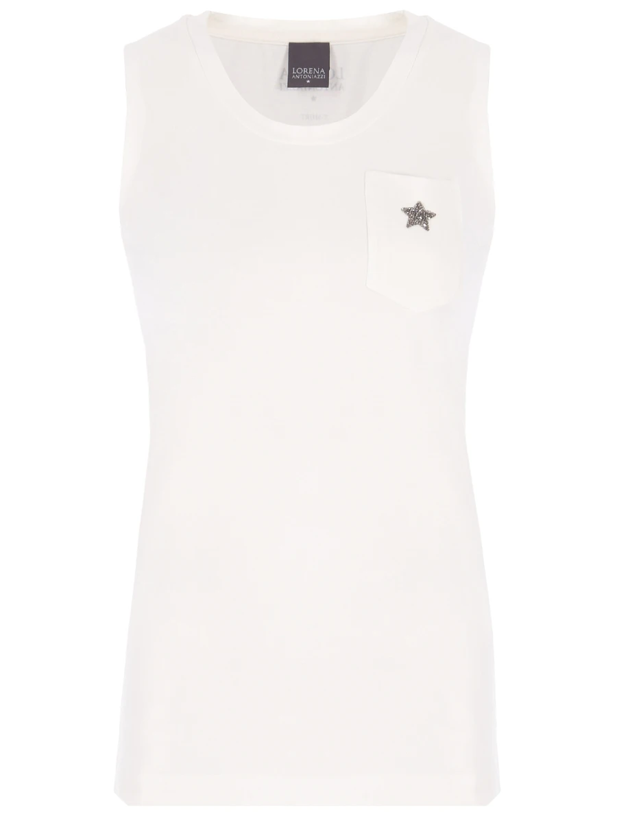 

Топ хлопковый, Белый, E2243TS21A/9999/100