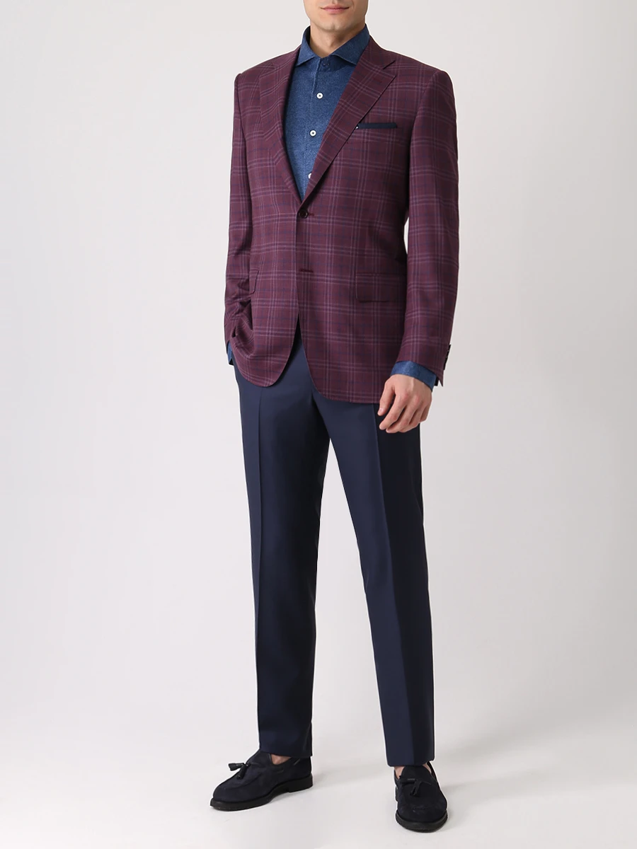 Пиджак шерстяной CANALI CF01423/904/11220 Бордовый  Фото 2