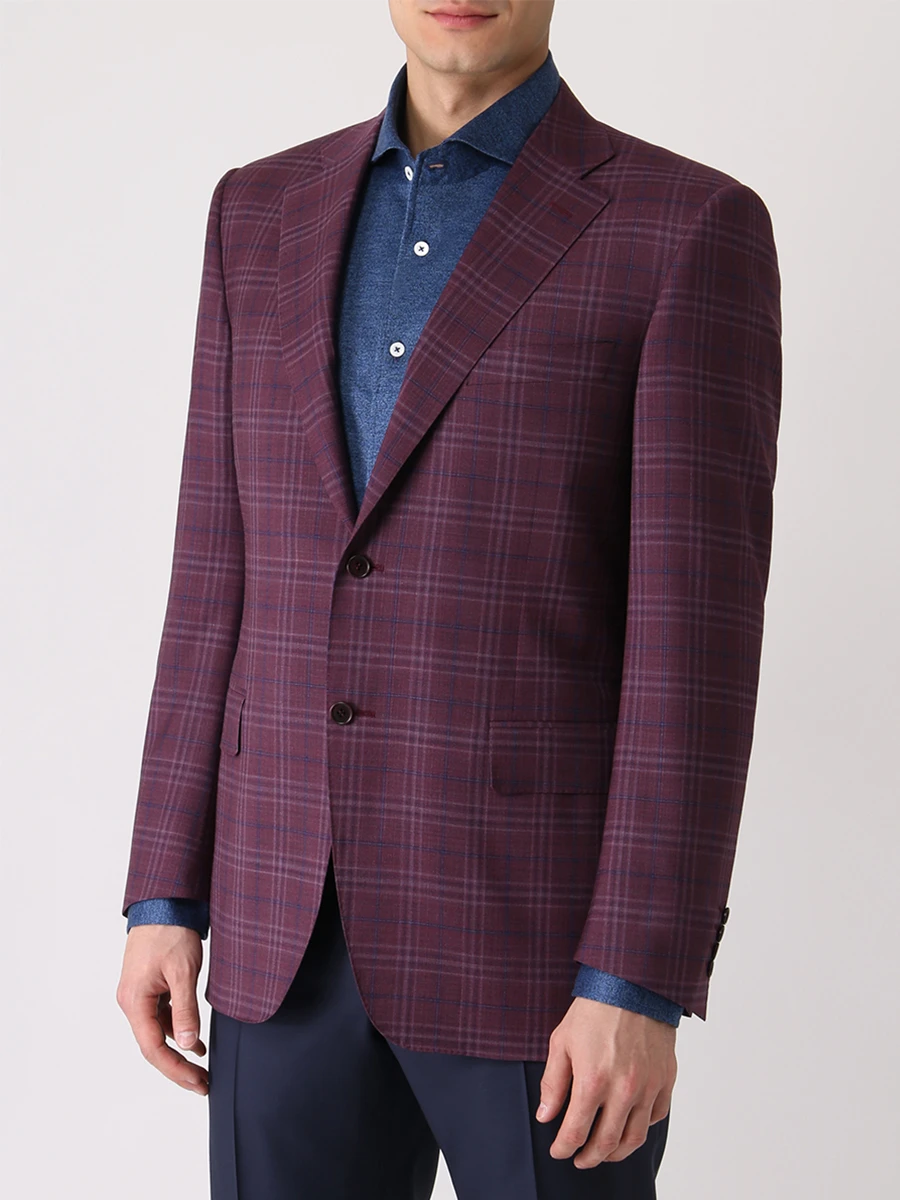 Пиджак шерстяной CANALI CF01423/904/11220 Бордовый  Фото 4