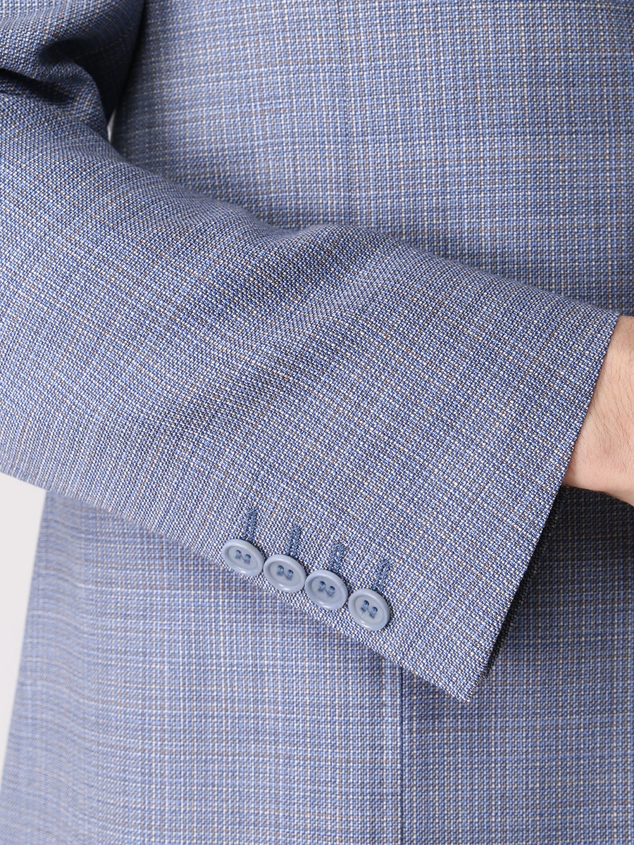 Пиджак шерстяной CANALI CF00863/407/21288 Голубой  Фото 5